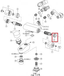 【INAX】 水栓部品 BF-2141T用固定ナット  37-1059