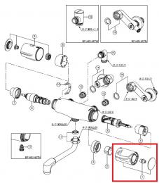 【INAX】 水栓部品 BF-HE145T用シャワー・バス切替ハンドル部  A-7307/N85