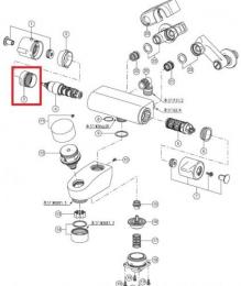 【INAX】 水栓部品 BF-2141T用サーモ固定ナット  A-4710