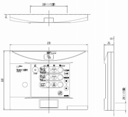 センサー大便器用100V電源　壁リモコン(擬音無) 354-1073B