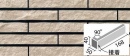 クラシコライン 90°曲(接着)[岩面] CLL-40BN/90-14/2