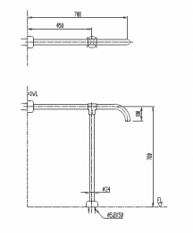 医療福祉用手すり 大便器用　KF-425W1(700)