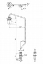 INAX　AWL-75A用レバー式水栓部　LF-75L