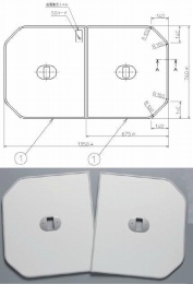 1400用組フタ(2枚)　PCF1400R#NW1