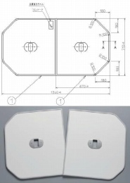 1400用組フタ(2枚)　PCF1420R#NW1