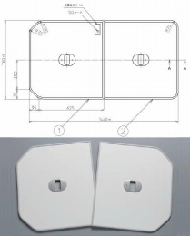 1500用組フタ(2枚)　PCF1550R#NW1