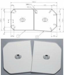 1600用組フタ(2枚)　PCF1630LR#NW1