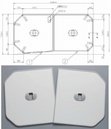 1600用組フタ(2枚)　PCF1630RR#NW1