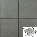 陶墨染II(とうぼくせん) 150mm角垂れ付き段鼻(接着) TBKN-151/4