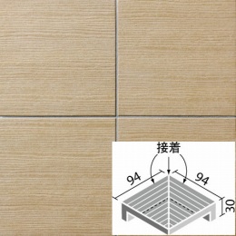 陶化木(とうかもく) 100mm角垂れ付き段鼻隅(接着) TOM-102/4