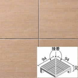 陶化木(とうかもく) 100mm角垂れ付き段鼻隅(接着) TOM-102/5