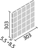 エコカラットプラス ペトラスクエア 60角ネット張り ECP-60NET/PTS2N[シート]