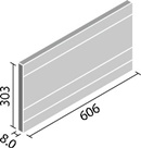 エコカラットプラス ファブリコ 606x303角平(レリーフ) ECP-630/FBR1N[バラ]