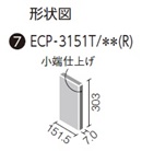 エコカラットプラス ストーン2 303x151角片面小端仕上げ(長辺) ECP-3151T/STN3(R)[バラ]